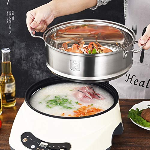 Stainless Steel Electric Food Steamer with Double Layer and Timer Function