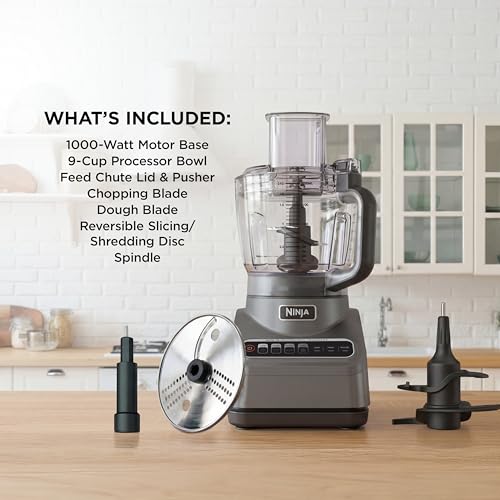 Professional Food Processor with 9-Cup Bowl and 4 Functions
