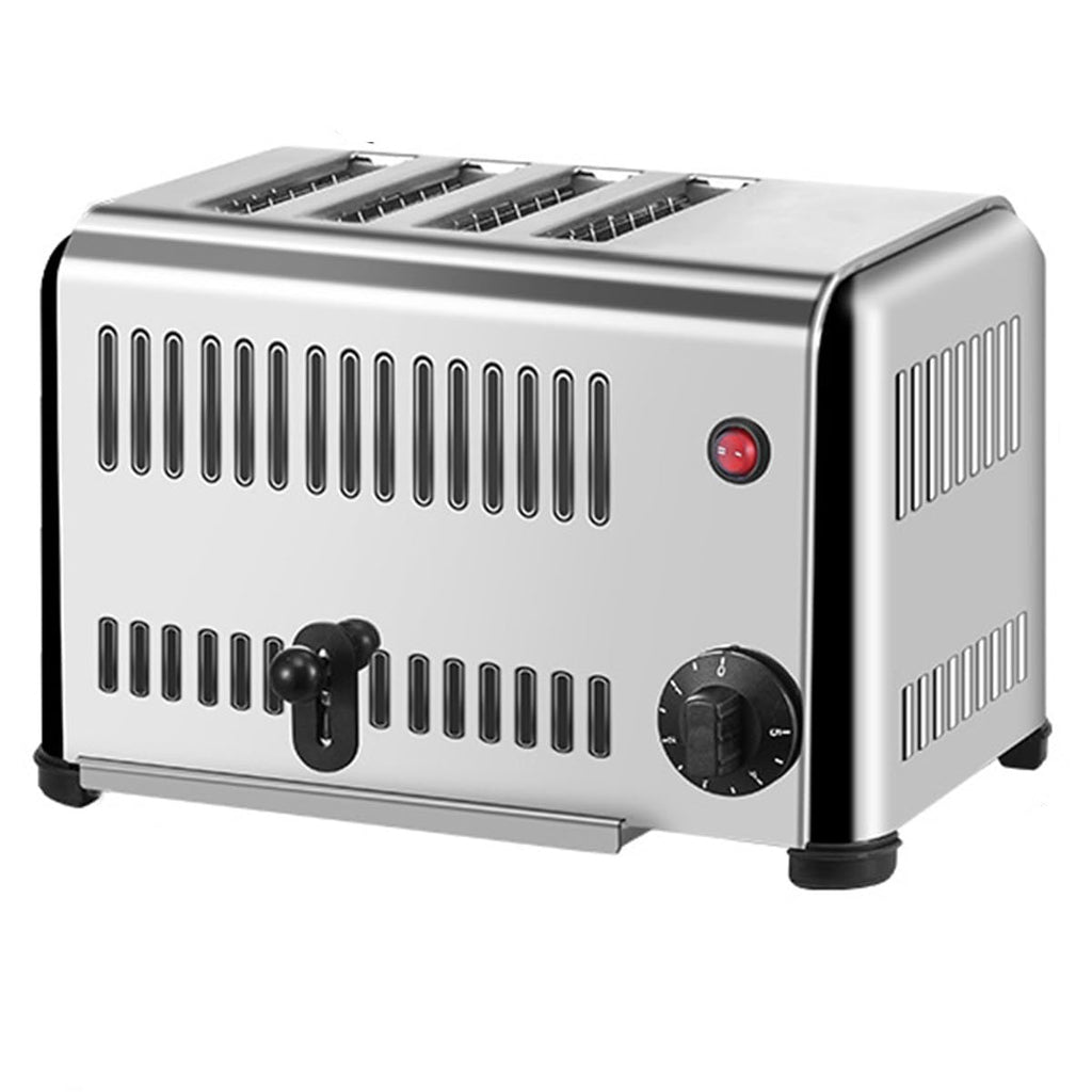 Commercial Stainless Steel Toaster with Extra-Wide Slots and 5 Shade Settings