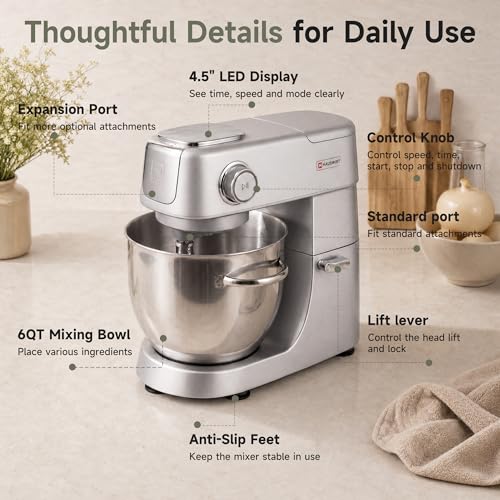 Hauswirt Stand Mixer M5 Max + 3-IN-1 Pasta Roller Attachment Bundle
