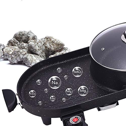 Electric Grill Griddle with Smokeless BBQ Function