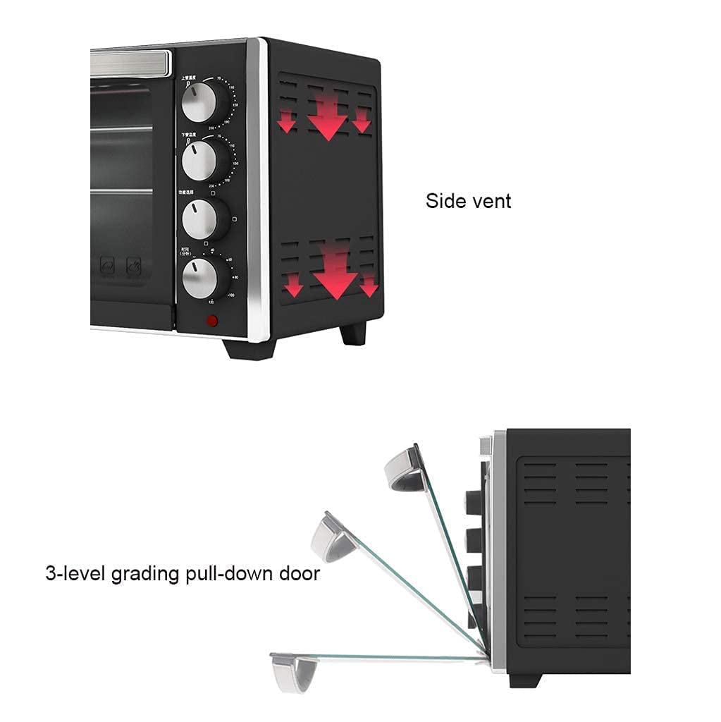 35L Mini Electric Oven with Adjustable Temperature and Timer Function