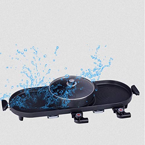 Electric Grill Griddle with Smokeless BBQ Function
