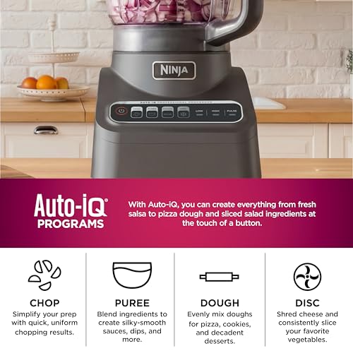 Professional Food Processor with 9-Cup Bowl and 4 Functions