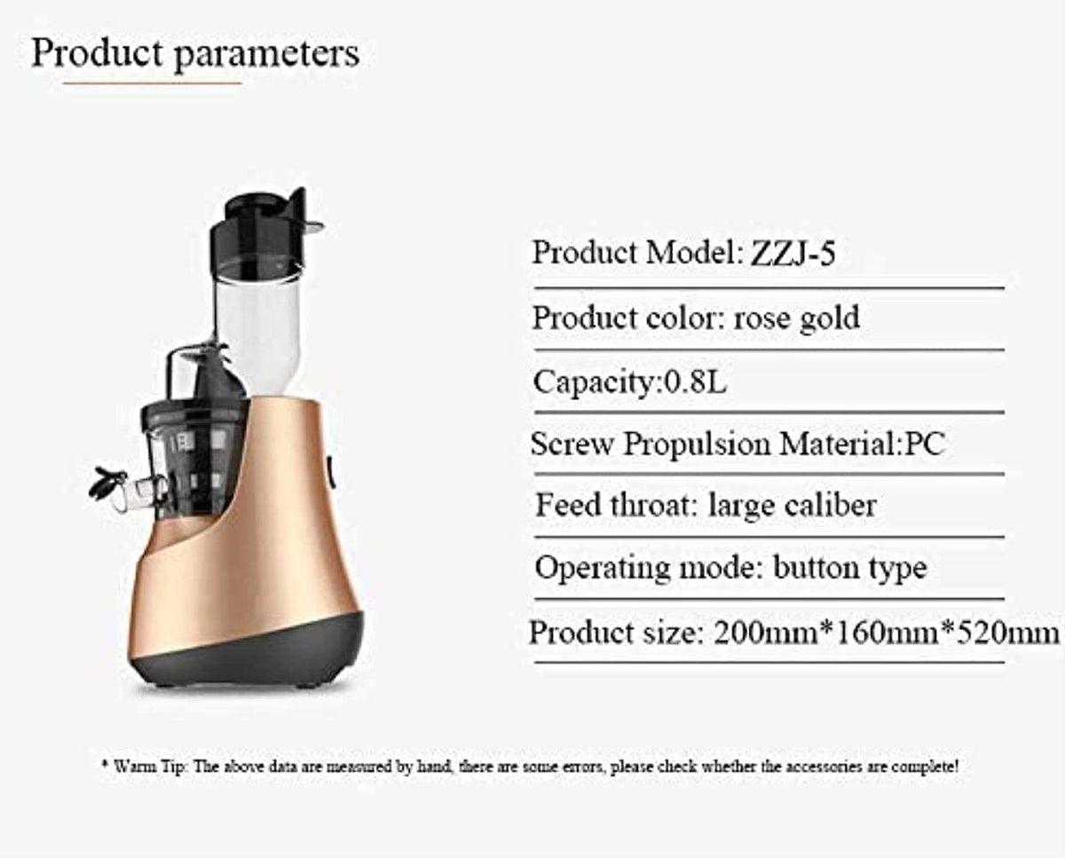 Automatic Slow Juicer Machine for Fruit and Vegetable Juice