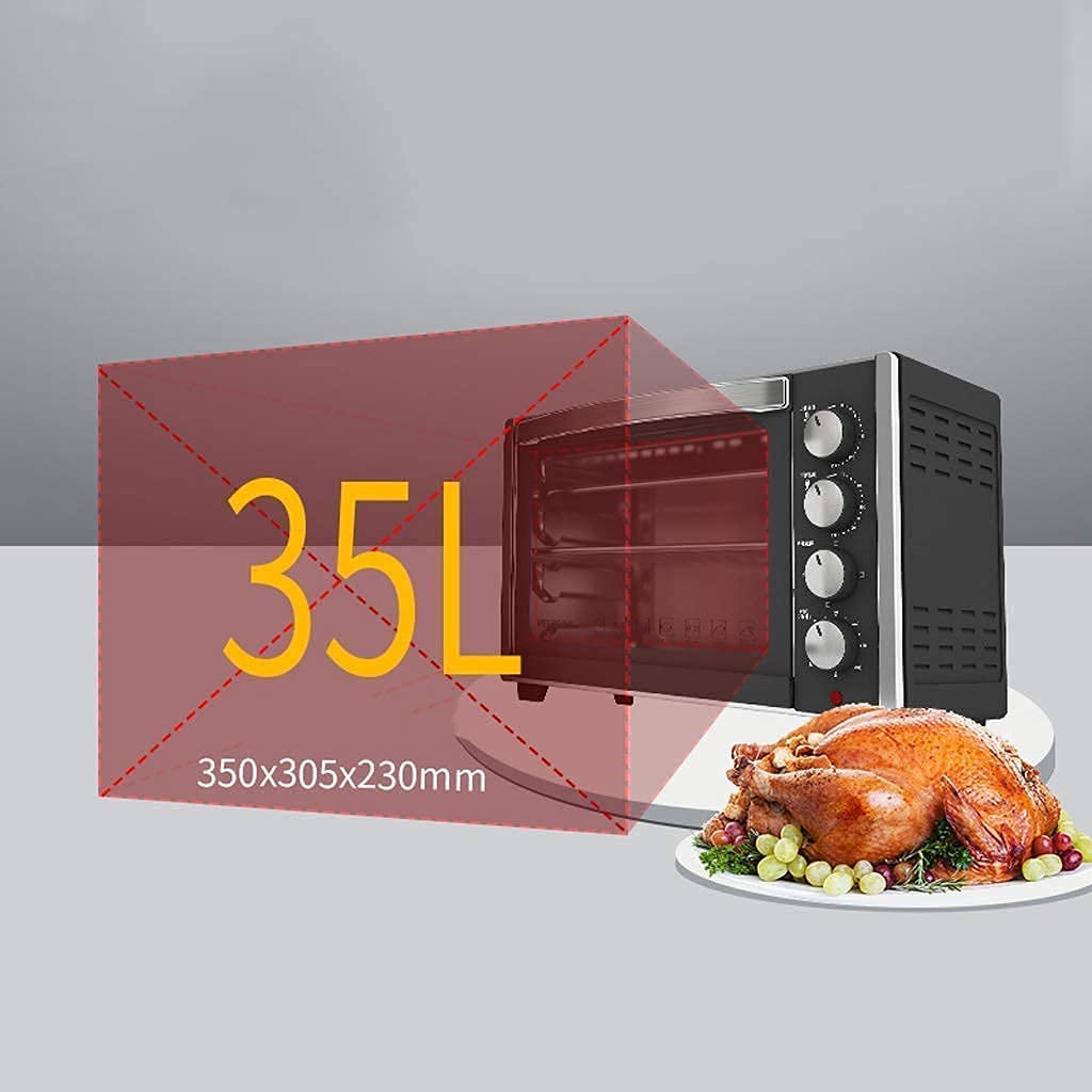 35L Mini Electric Oven with Adjustable Temperature and Timer Function