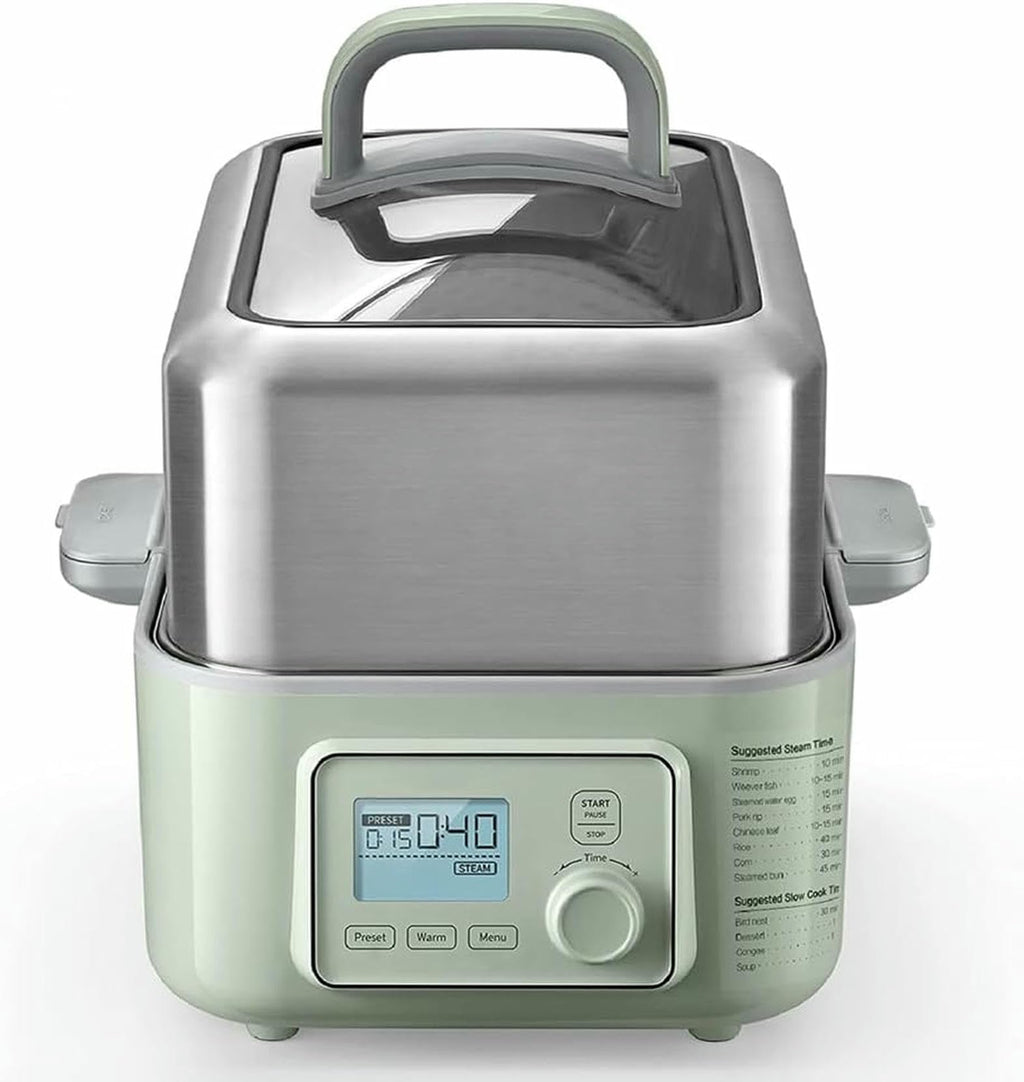 Digital Electric Food Steamer with 2-Tier BPA-Free Trays and Auto Shutoff