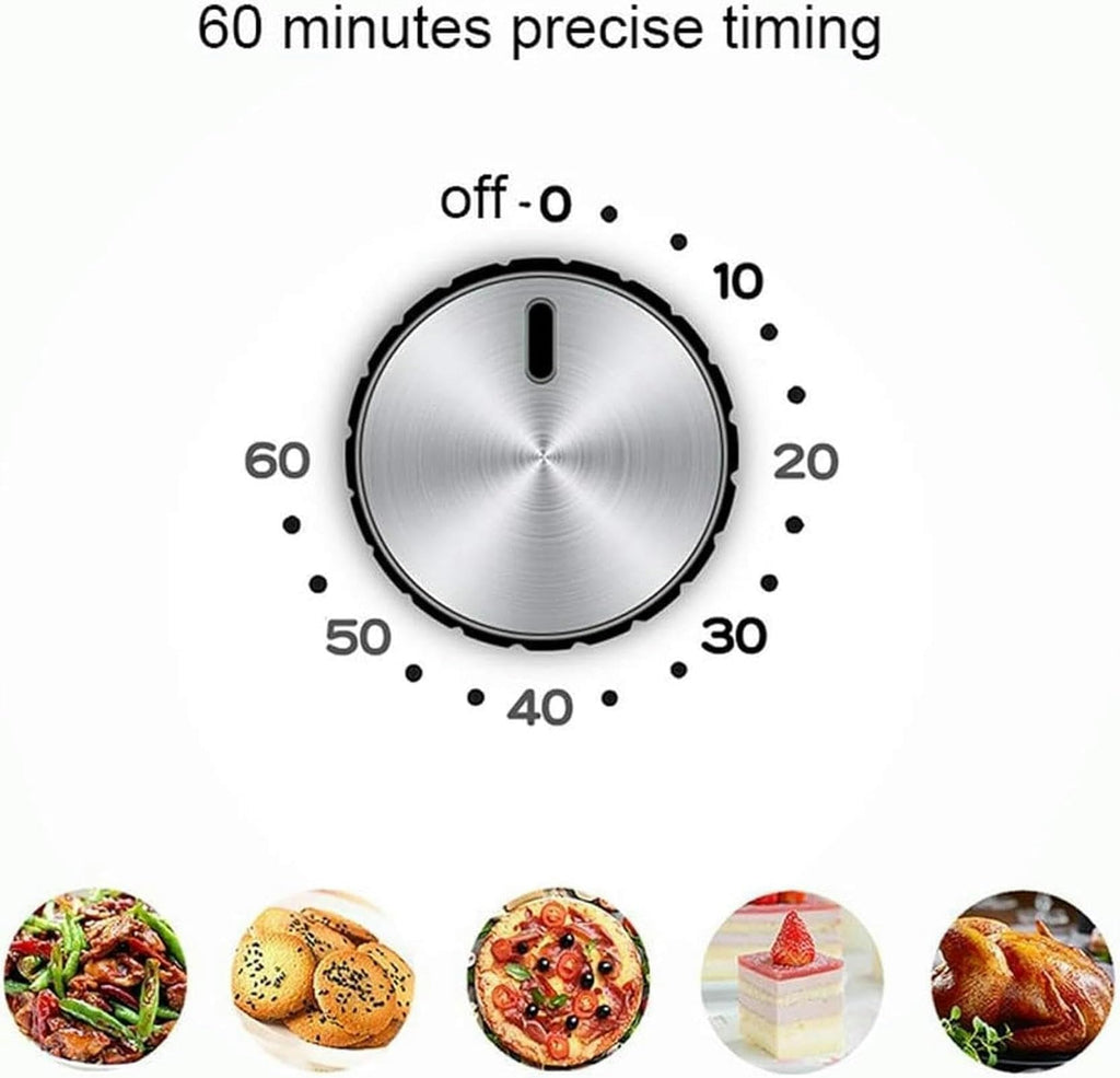 22L Mini Electric Oven with Adjustable Temperature and Timer Function