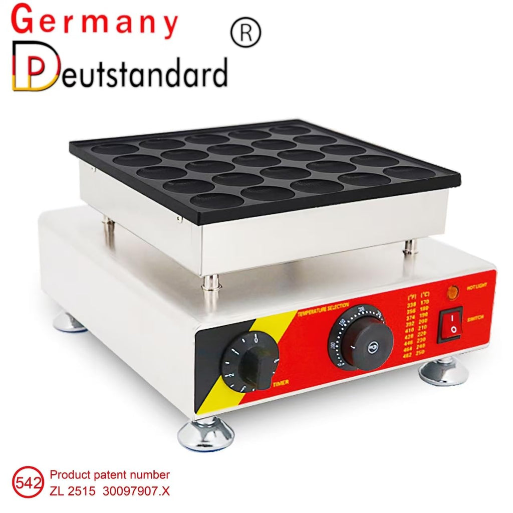 25-Hole Commercial Mini Pancake Maker with Baking Tray