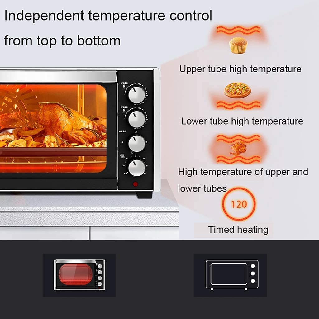 35L Mini Electric Oven with Adjustable Temperature and Timer Function