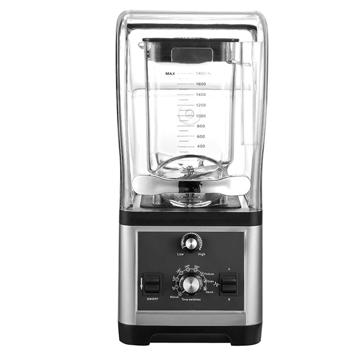 Commercial Blender with 60oz Soundproof Jar and 1800W High Power