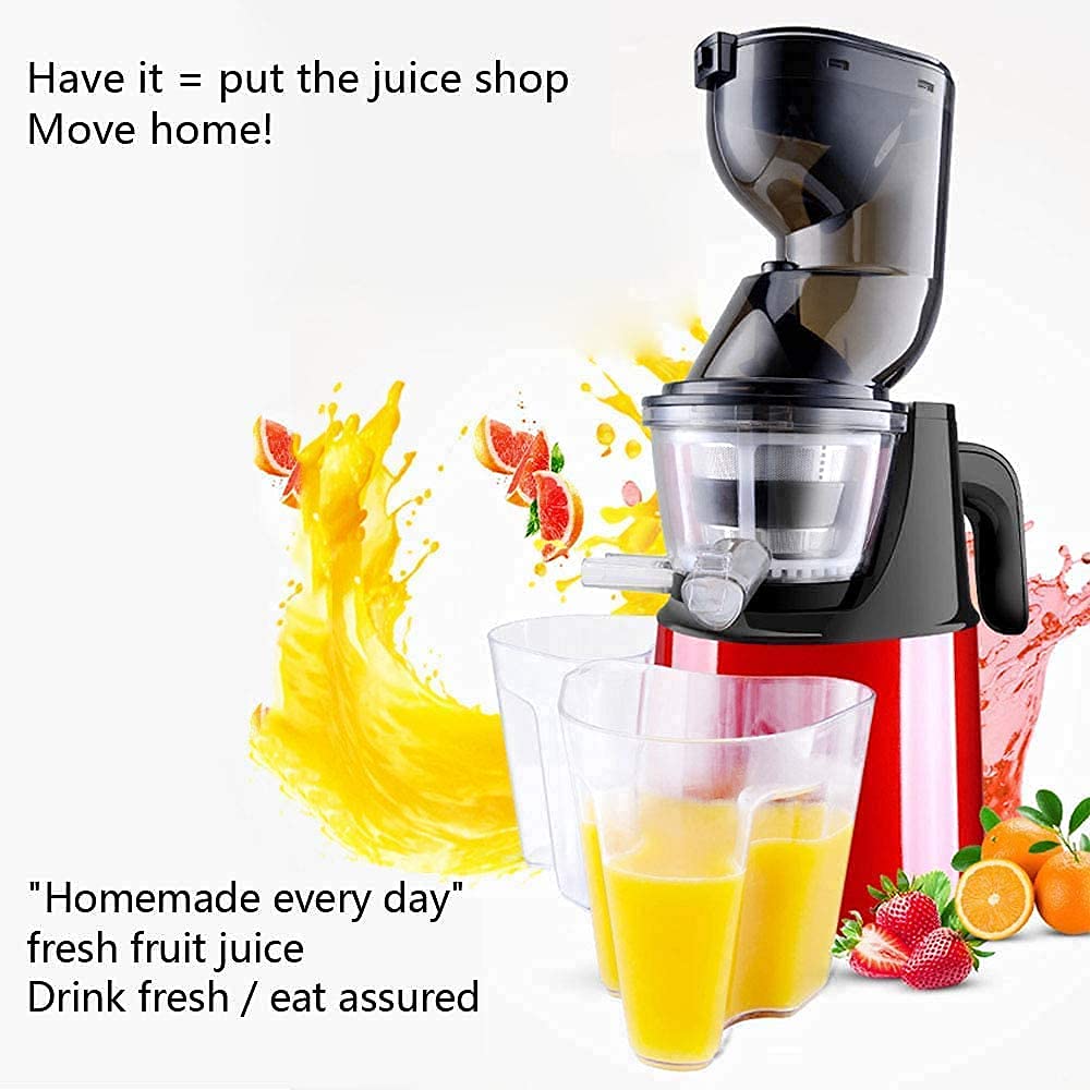 Slow Masticating Juicer with Wide Mouth Hopper for Fruits and Vegetables