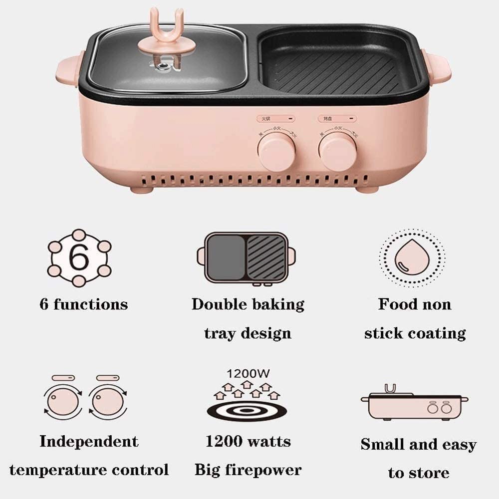 Smokeless Electric Grill with Nonstick Surface and Temperature Control