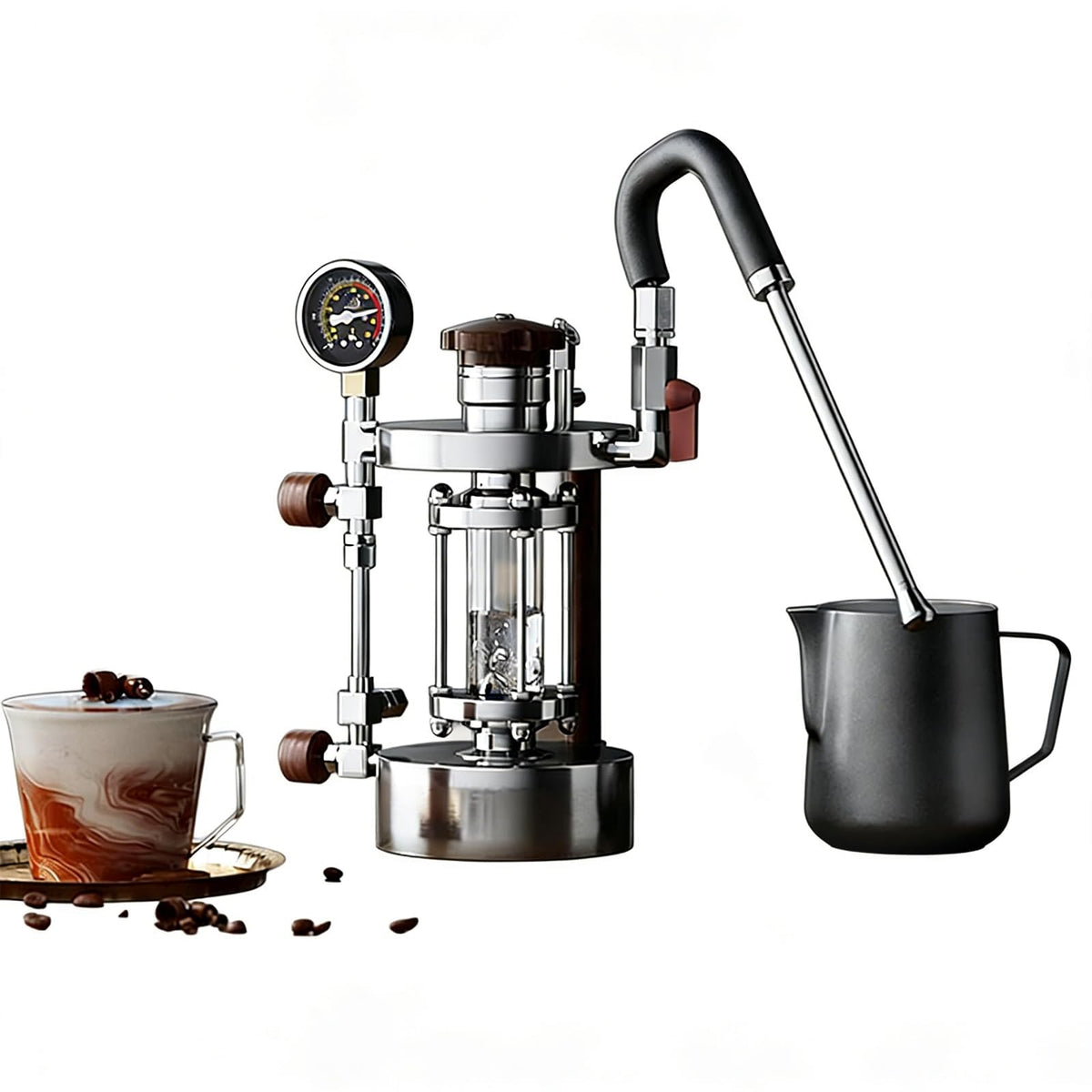 700ml Portable Milk Frother with Steam Heating Function and Dual Heating Support