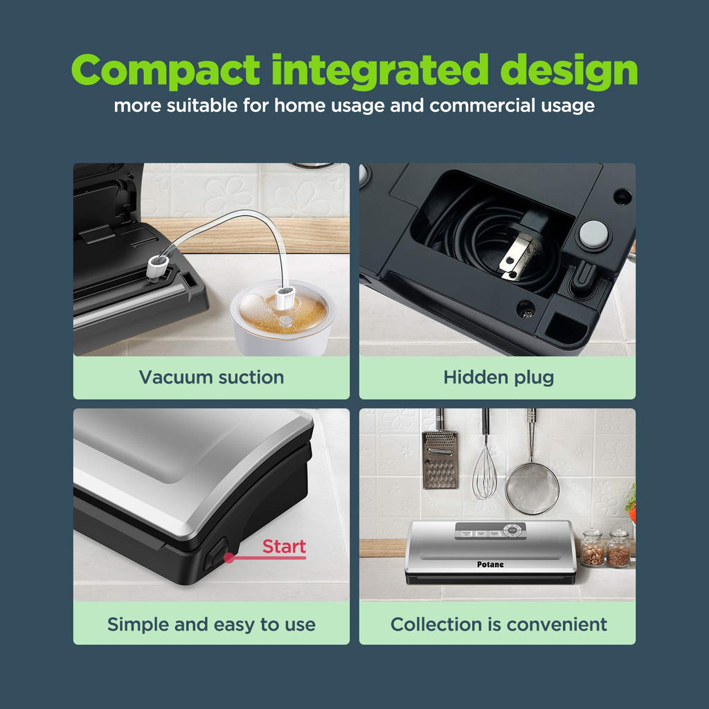 8-in-1 Vacuum Sealer with Dry and Moist Food Modes