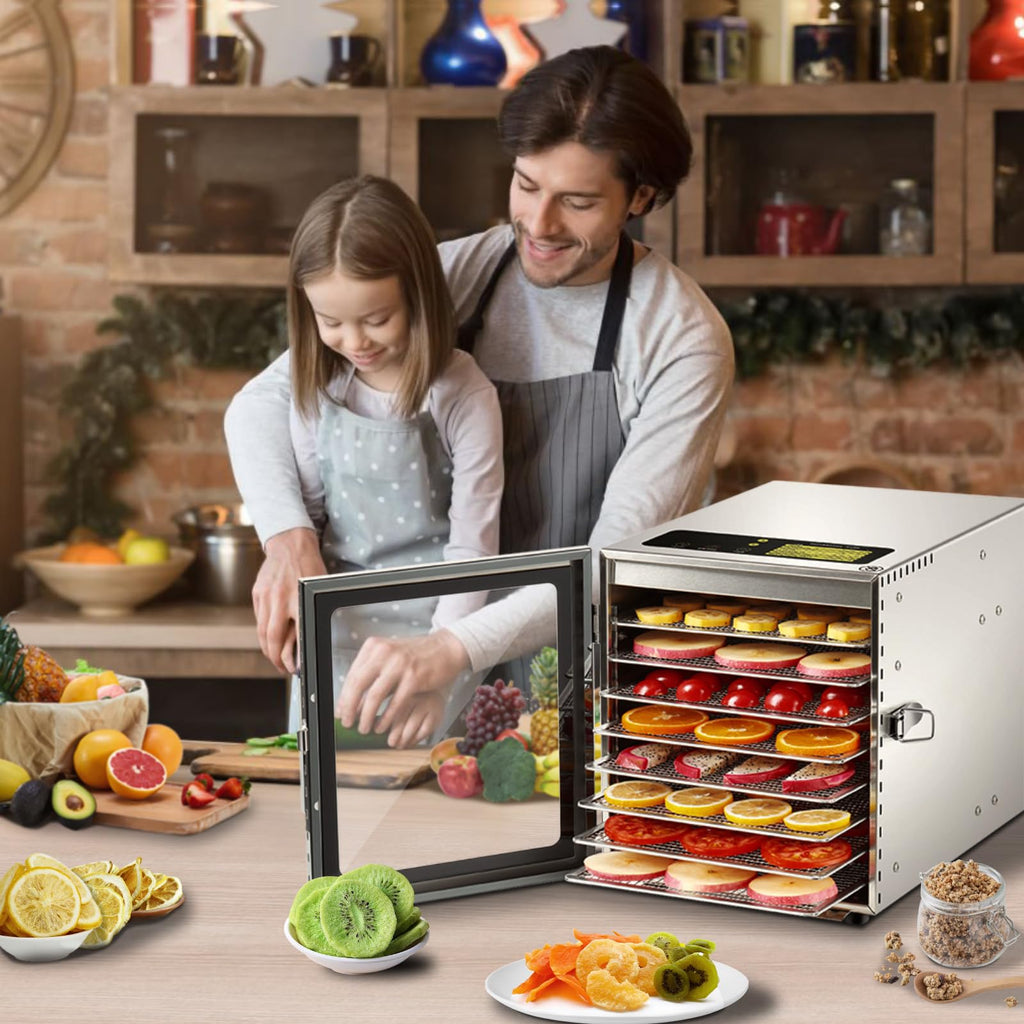 Meat Dehydrator for Jerky Maker 9 Trays 1000W Dryer Machine for Fruit Beef
