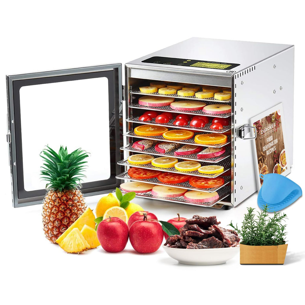 Meat Dehydrator for Jerky Maker 9 Trays 1000W Dryer Machine for Fruit Beef