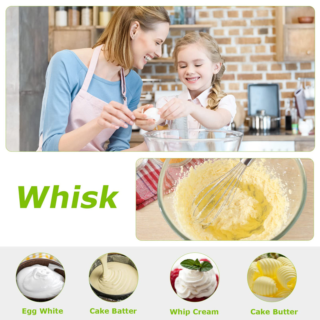 500W Immersion Blender with Whisk and Stainless Steel Stick Mixer