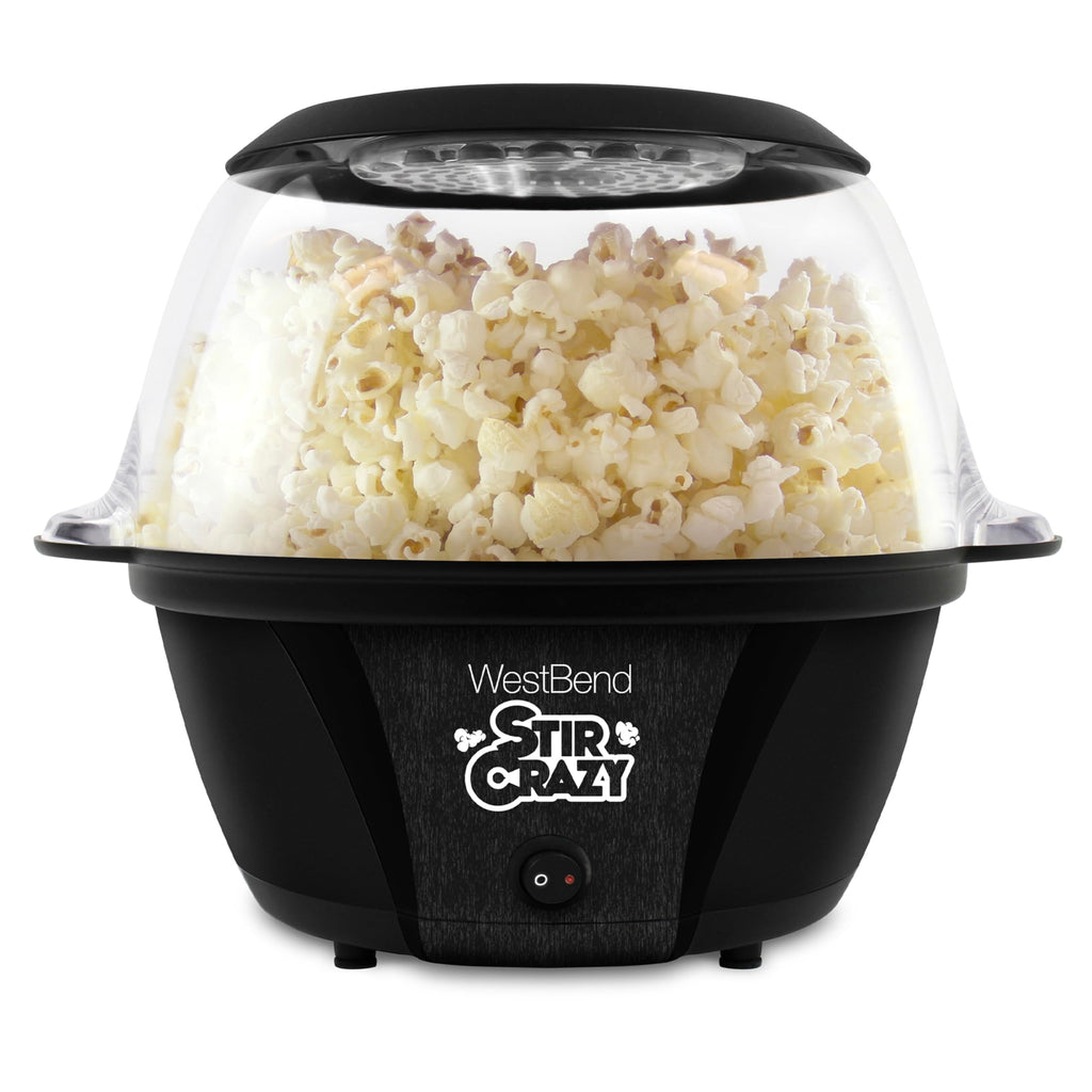 Electric Popcorn Maker with Serving Bowl and Storage Lid