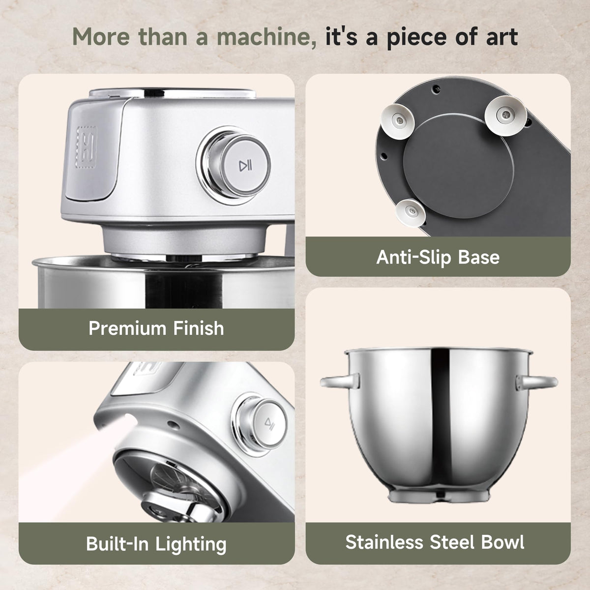 Hauswirt Stand Mixer M5 Max + 3-IN-1 Pasta Roller Attachment Bundle