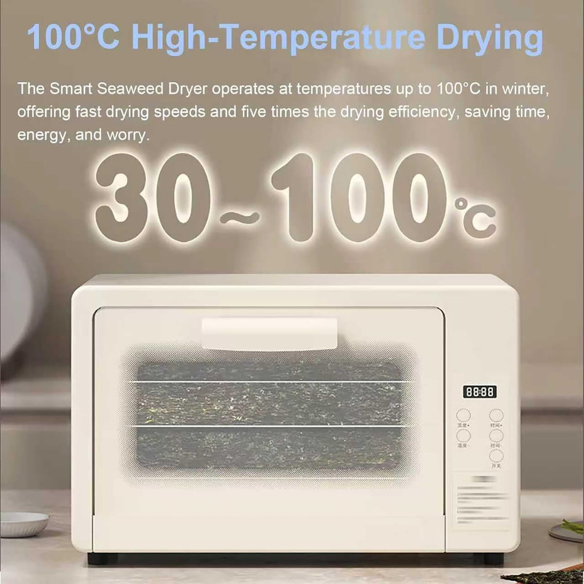 25L Stainless Steel Food Dehydrator with Adjustable Temperature Control