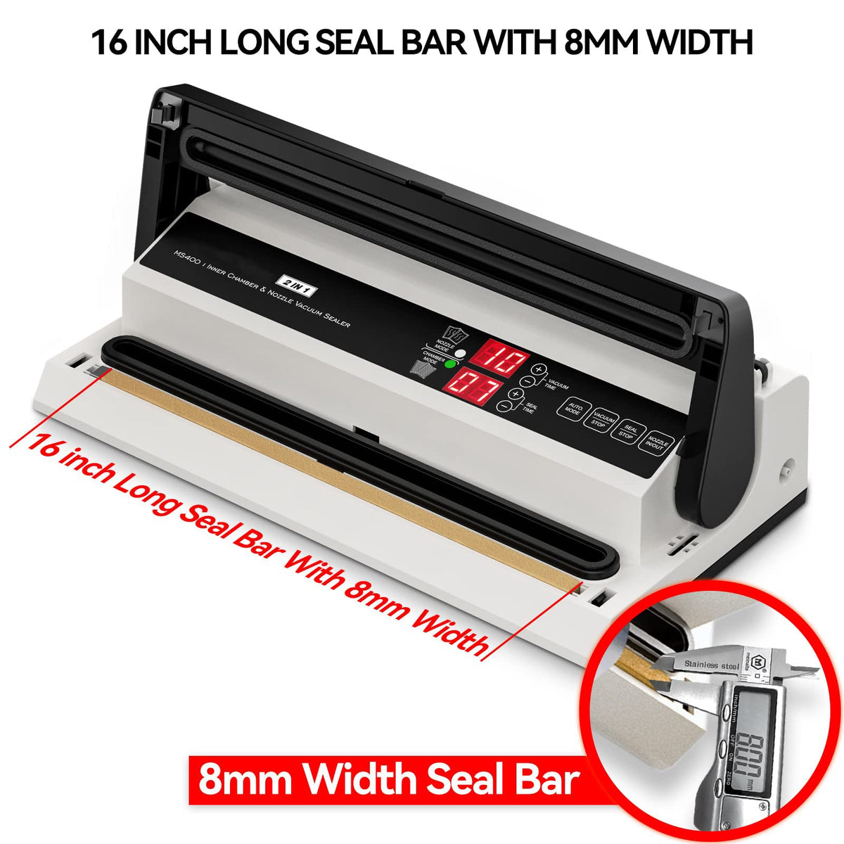 Commercial Vacuum Sealer with Double Pump and 40cm Seal Bar