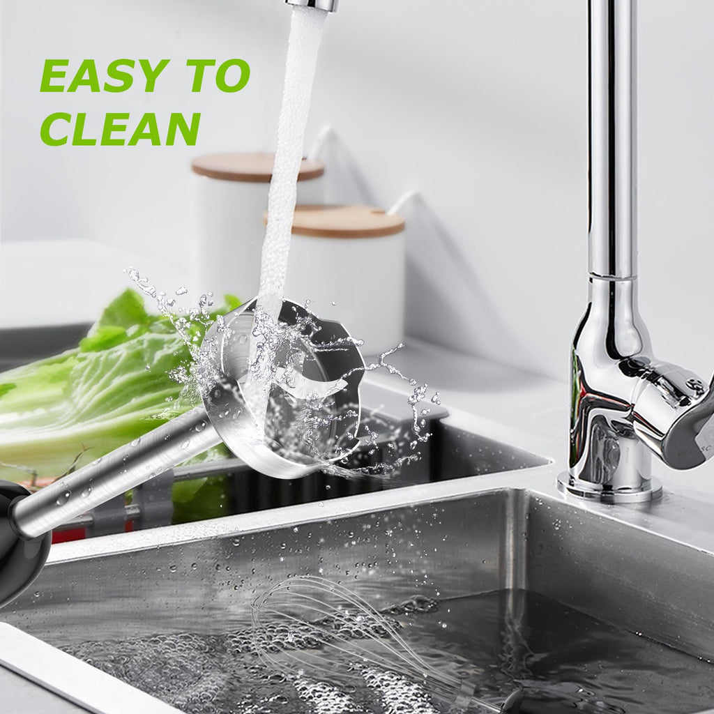500W Immersion Blender with Whisk and Stainless Steel Stick Mixer