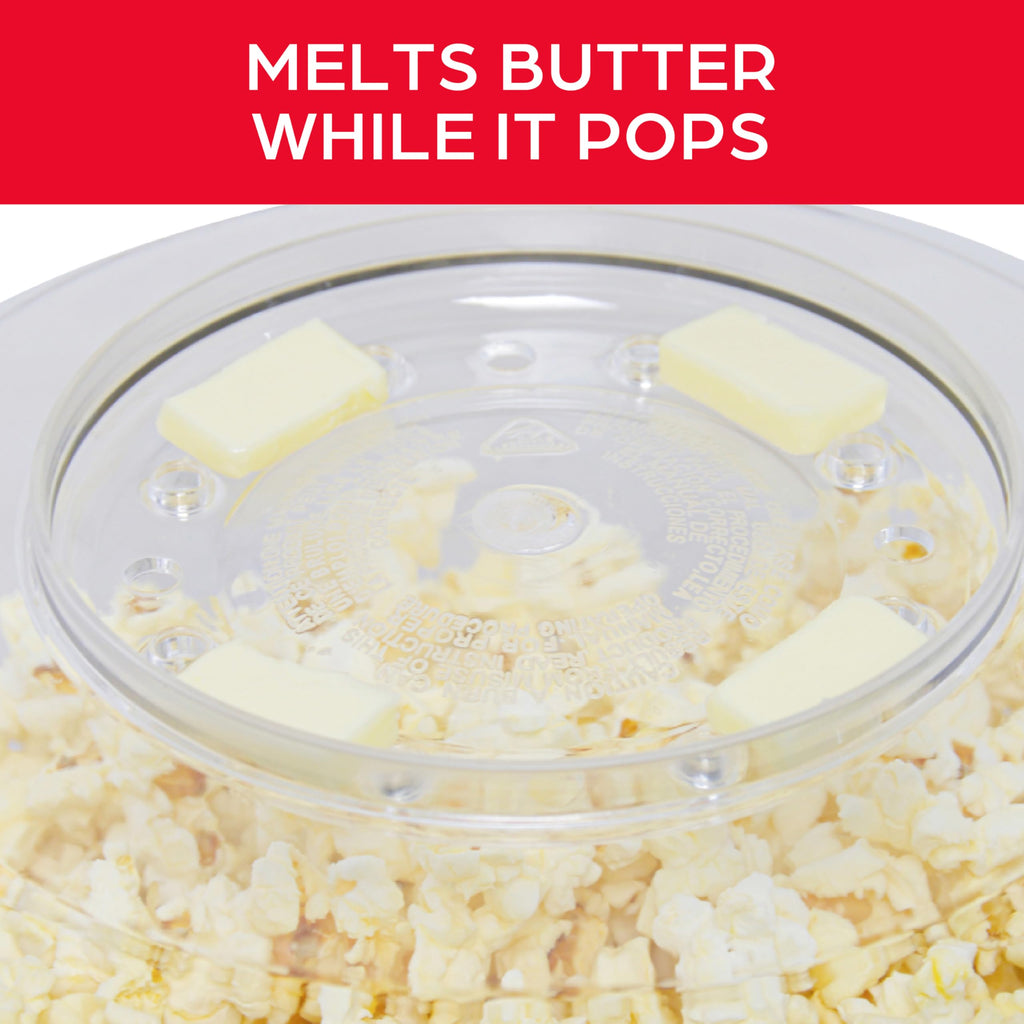 Electric Popcorn Maker with Serving Bowl and Storage Lid