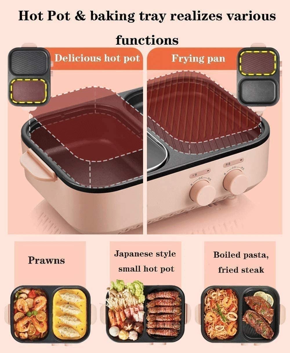 Smokeless Electric Grill with Nonstick Surface and Temperature Control