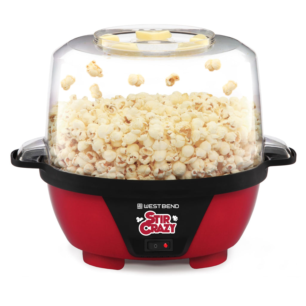 Electric Popcorn Maker with Serving Bowl and Storage Lid