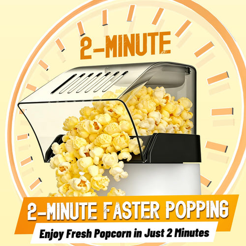 1200W Air Popcorn Maker with 4.5Qt Capacity and One-Button Operation