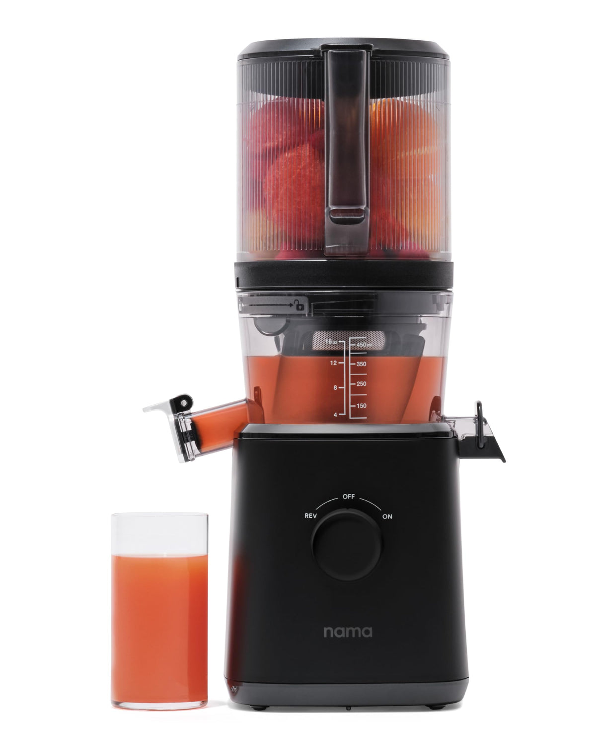 Cold Press Juicer with Self-Feeding Hopper and Low Pulp Extraction