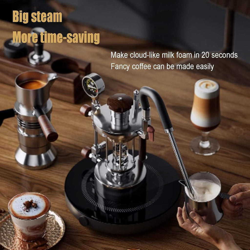 700ml Portable Milk Frother with Steam Heating Function and Dual Heating Support