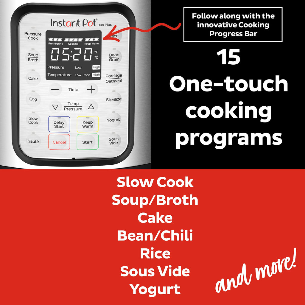 Instant Pot Duo Plus 9-in-1 Multicooker, Pressure Cooker