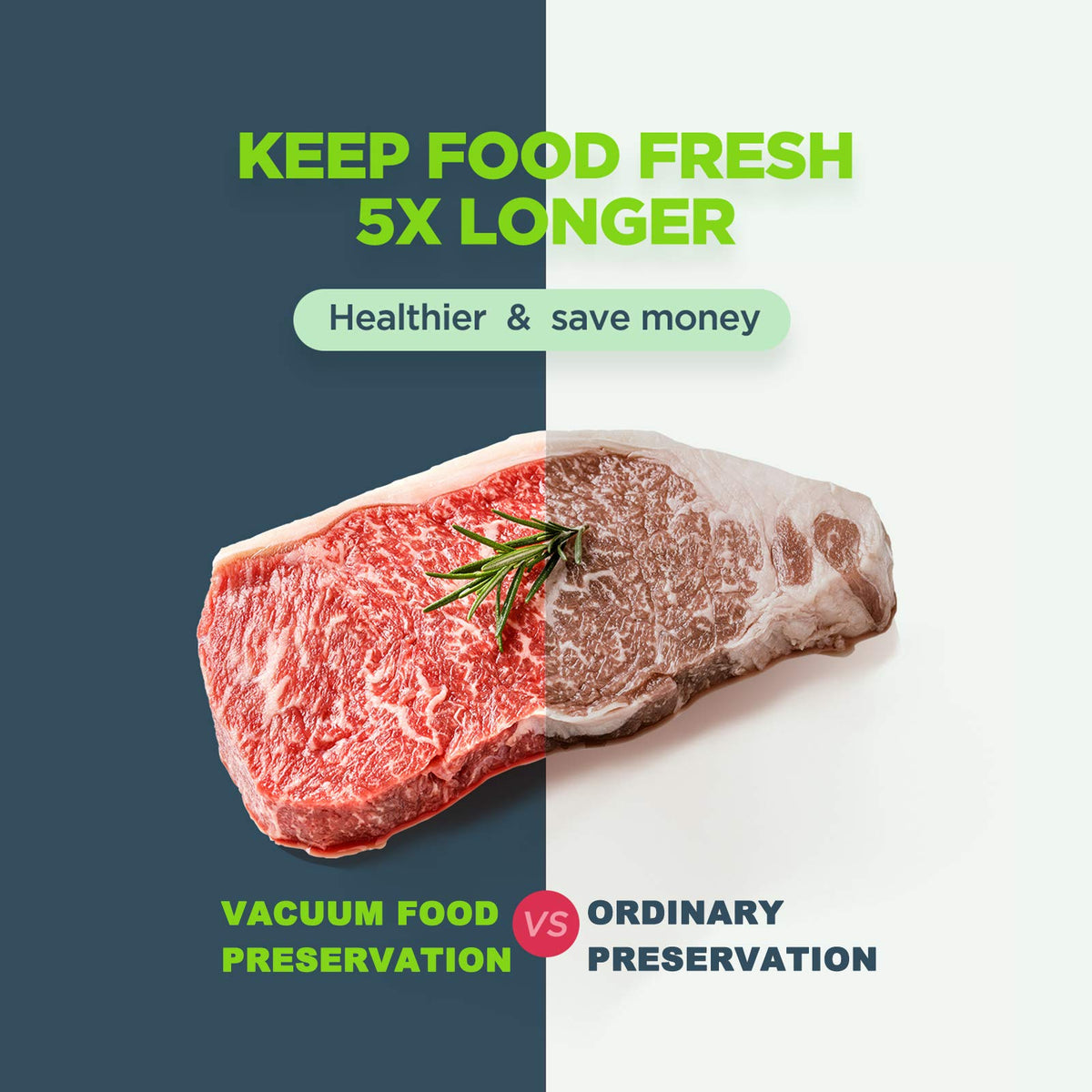 8-in-1 Vacuum Sealer with Dry and Moist Food Modes
