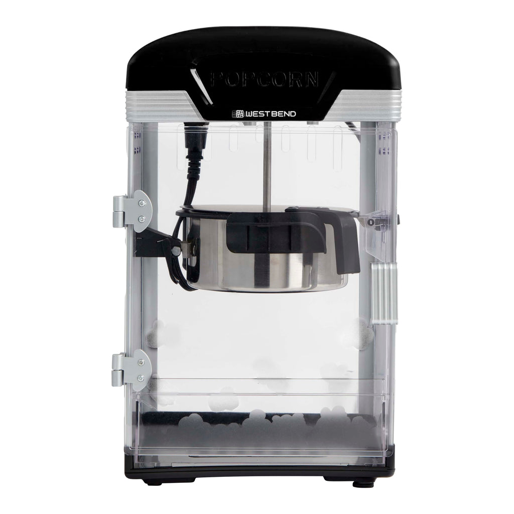 West Bend Theater Crazy Popcorn Machine, Nonstick Kettle, 4 Qt., Black