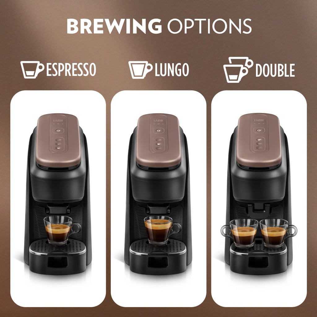 Lavazza Tablì Espresso Machine (Black), Milk Frother, and 60-count Tabs