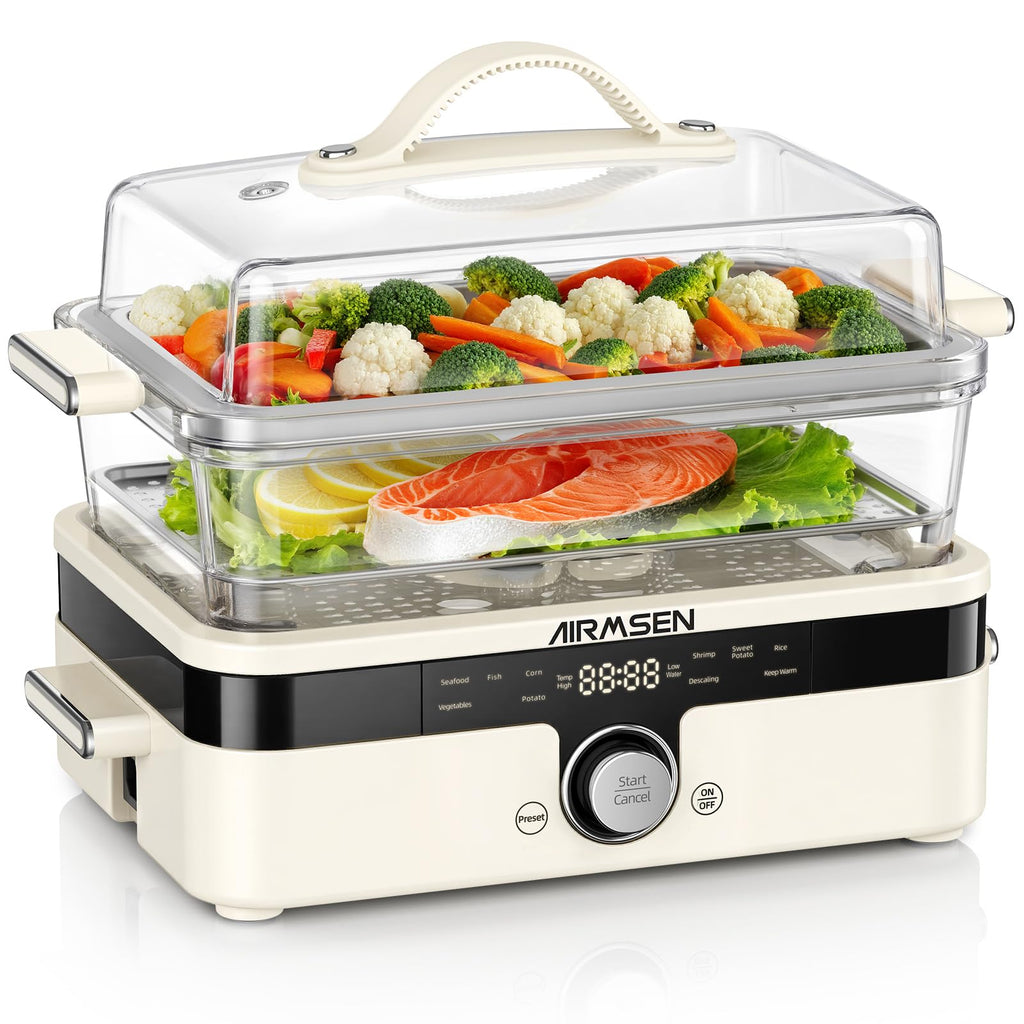 AIRMSEN Glass Food Steamer for Cooking