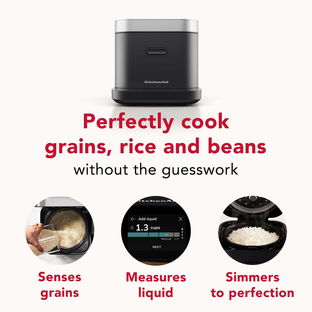 KitchenAid Compact Grain & Rice Cooker, KGC2154, Black Matte