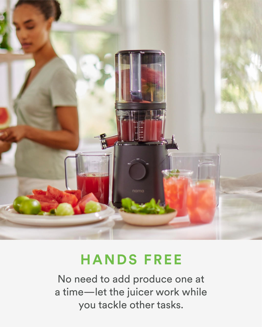 Cold Press Juicer with Self-Feeding Hopper and Low Pulp Extraction
