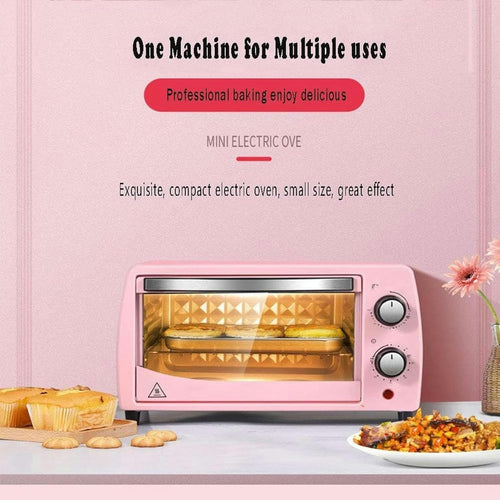 10L Mini Electric Oven with Pizza Grill and Timer Function