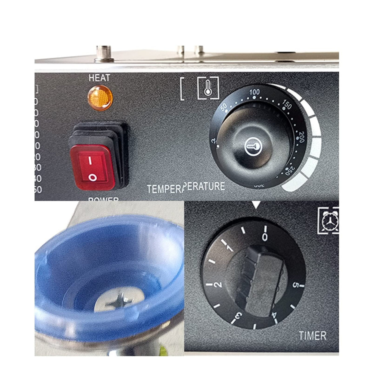 Commercial Electric Pancake Maker with Nonstick 25-Hole Plate and Temperature Control