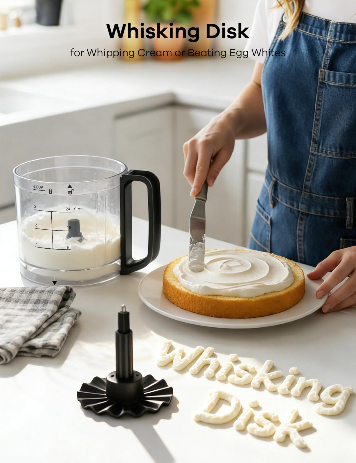 4-in-1 Food Processor with Slice, Shred, Mince and Whisk Functions
