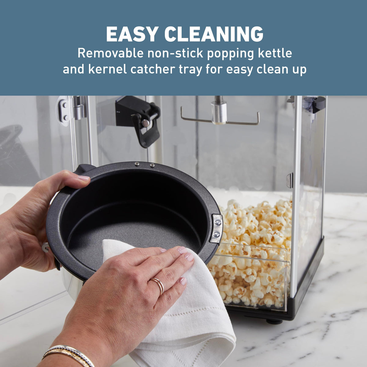 West Bend Theater Crazy Popcorn Machine, Nonstick Kettle, 4 Qt., Black