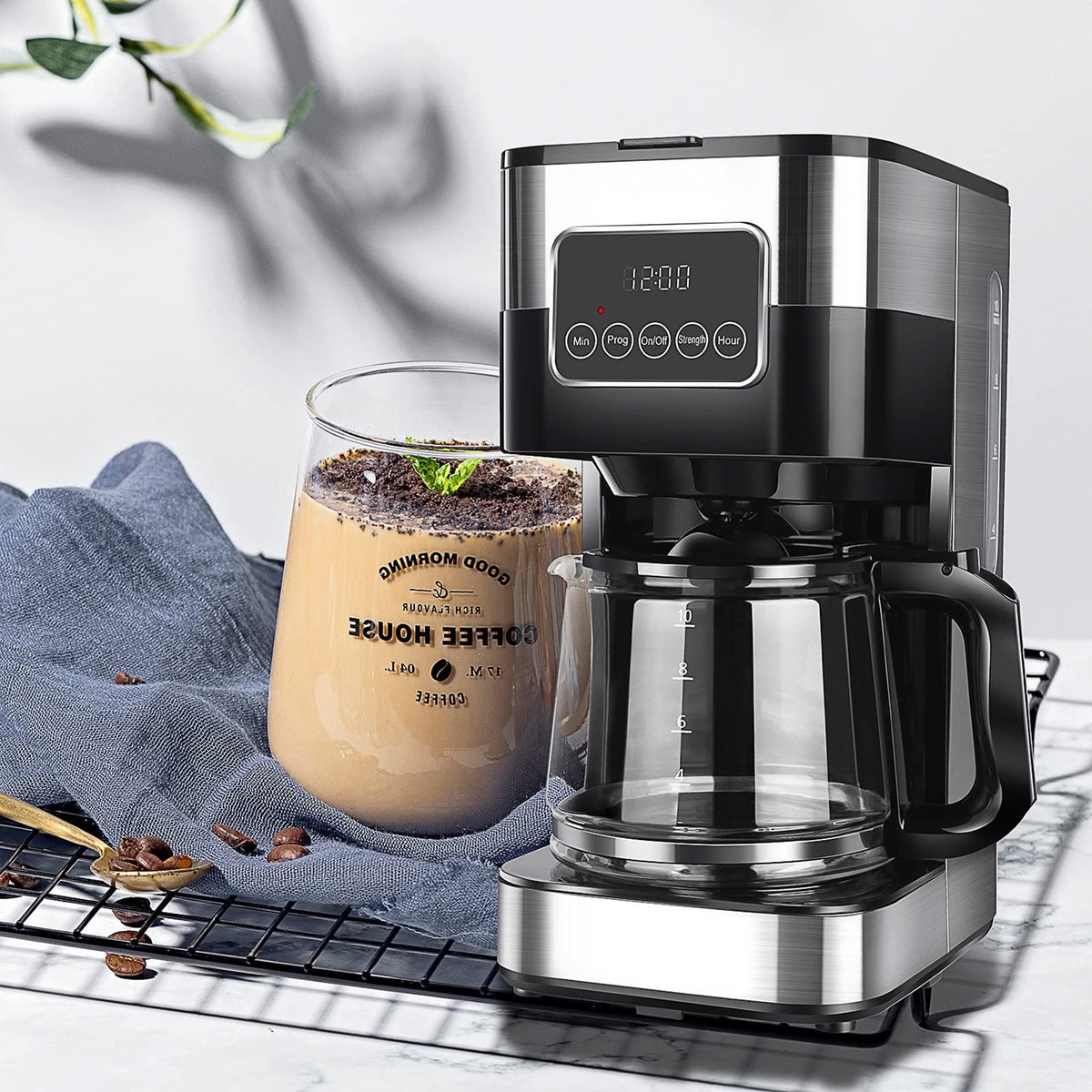 Automatic Drip Coffee Maker for Home and Office Use