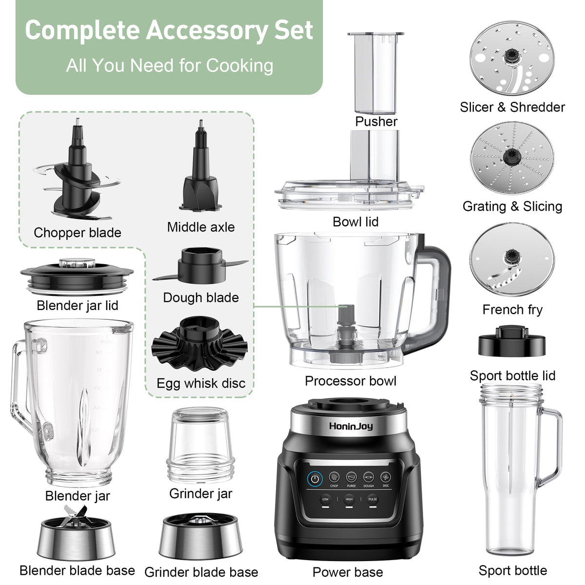 14-in-1 Food Processor and Blender Combo