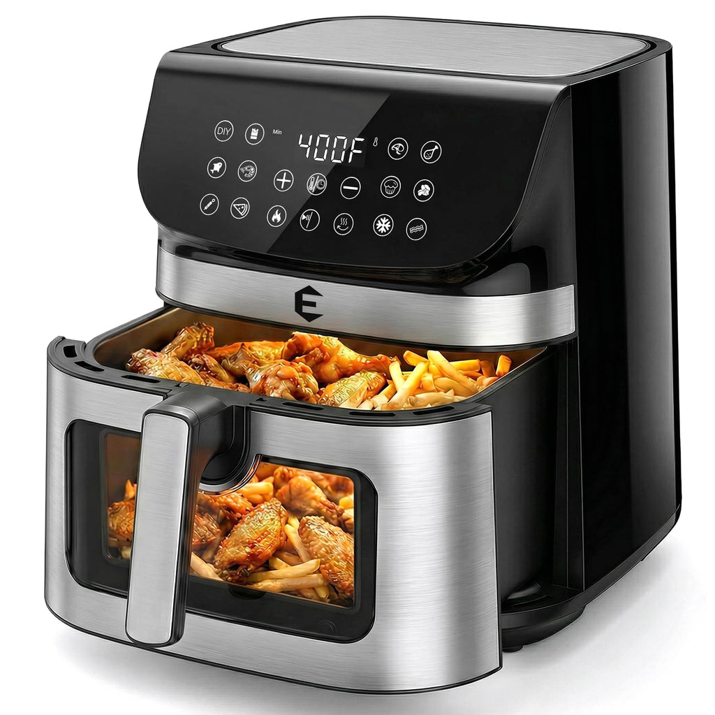 9.5Qt Large Air Fryer Oven with Presets and Viewing Window