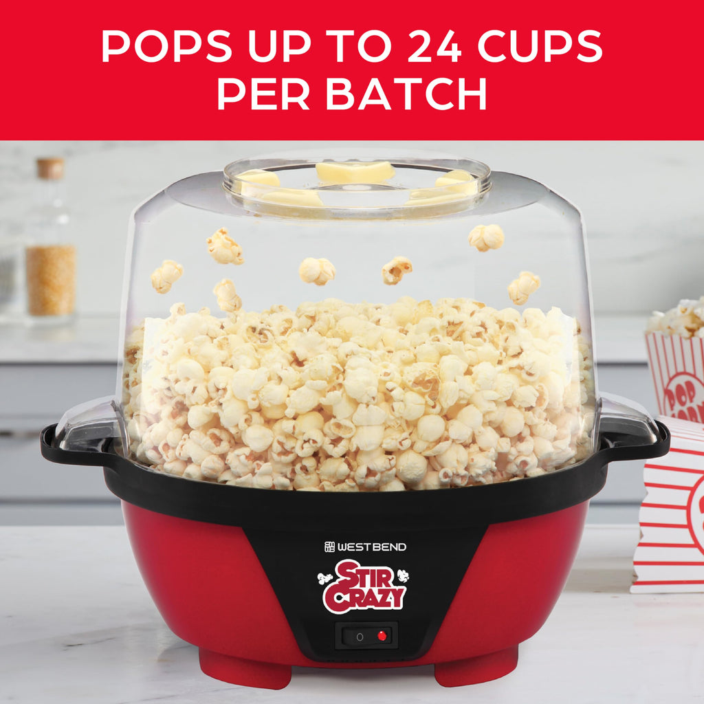 Electric Popcorn Maker with Serving Bowl and Storage Lid