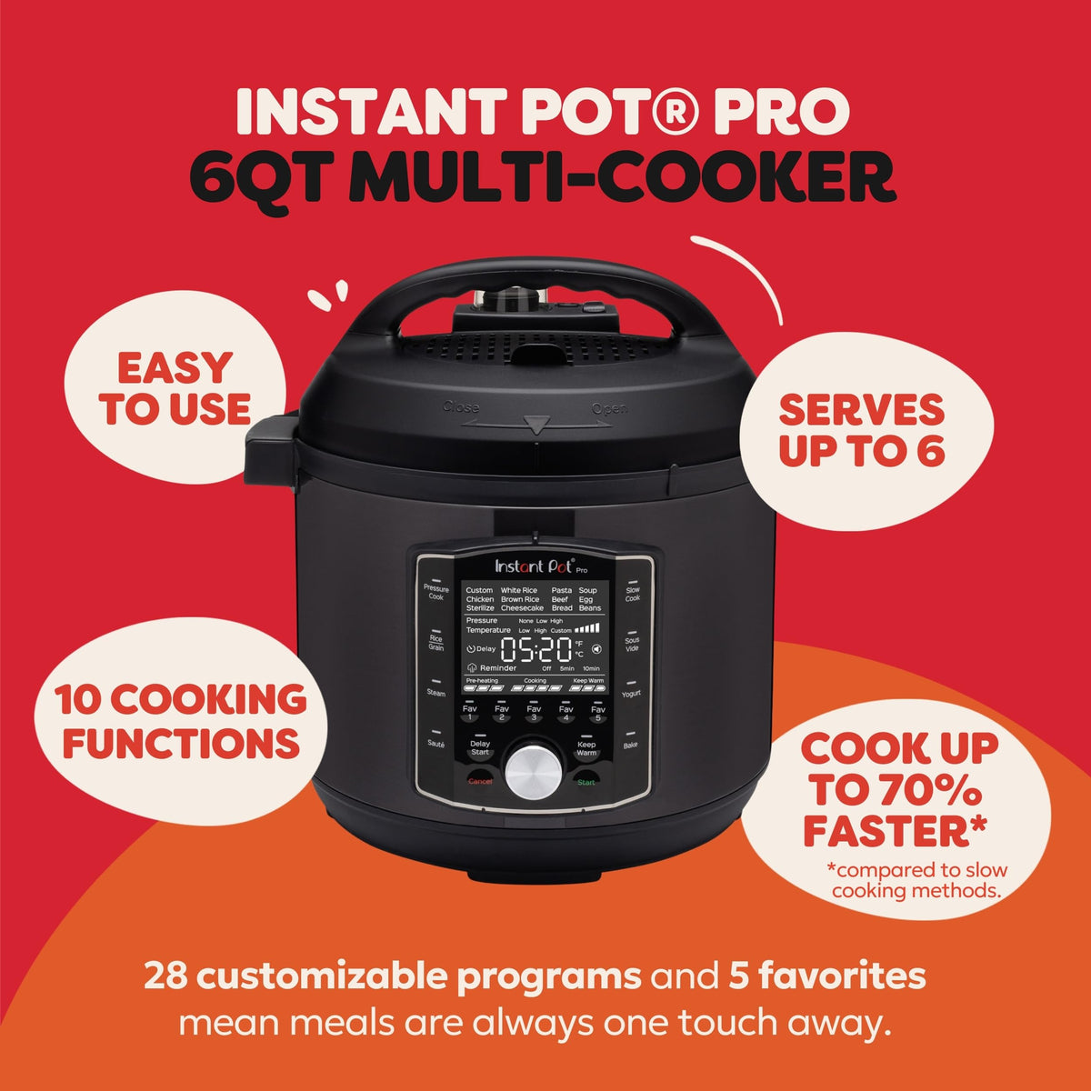 Instant Pot Pro (8 QT) 10-in-1 Pressure Cooker