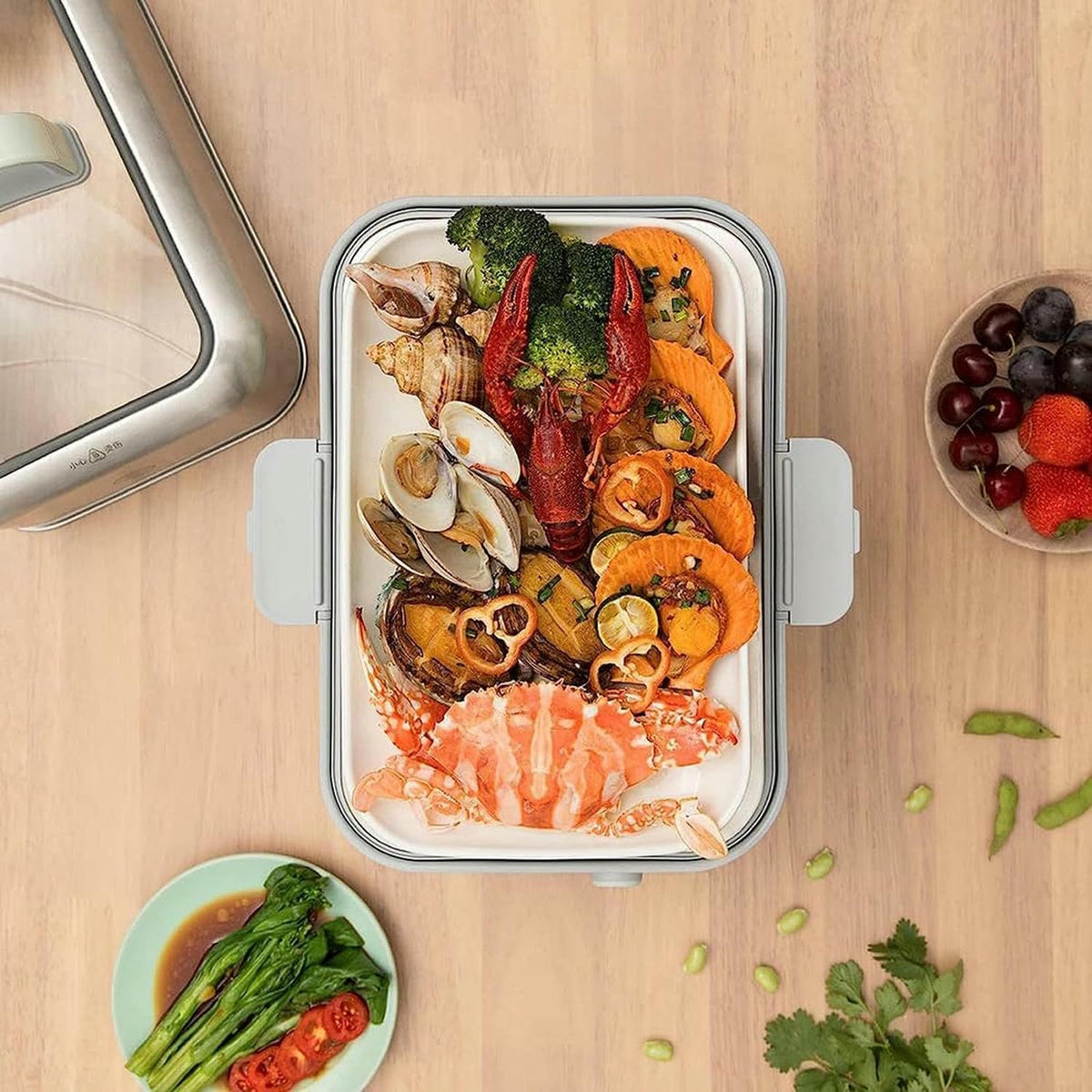 Digital Electric Food Steamer with 2-Tier BPA-Free Trays and Auto Shutoff